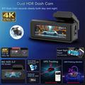 K17 Dual 4K Dash Cam with HDR Night Vision, GPS, WiFi - Black