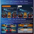 K17 Dual 4K Dash Cam with HDR Night Vision, GPS, WiFi - Black