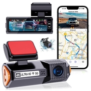 K19 Dual Dash Cam 4K Ultra HD with GPS, WiFi - Black