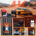 K19 Dual Dash Cam 4K Ultra HD with GPS, WiFi - Black