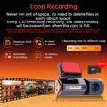 K19 Dual Dash Cam 4K Ultra HD with GPS, WiFi - Black
