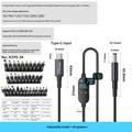 K595-34 USB-C/DC Power Cable 140W - 34 Adapters, Digital Display - 1.5m - Black