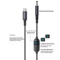 K595-8 USB-C/DC Power Cable 140W - 8 Adapters, Digital Display - 1.5m - Black