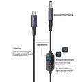 K595 USB-C/DC Power Cable 140W - Digital Display, 6-Level Voltage Adjustment - 1.5m - Black