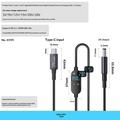 K595 USB-C/DC Power Cable 140W - Digital Display, 6-Level Voltage Adjustment - 1.5m - Black