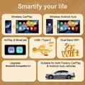K6 Plus 4-in-1 Wireless CarPlay/Android Auto Adapter - AirPlay, Miracast - Black