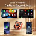 K6 Plus 4-in-1 Wireless CarPlay/Android Auto Adapter - AirPlay, Miracast - Orange