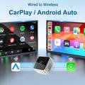 K6 Ultra Wireless CarPlay/Android Auto Adapter 2-in-1 – Bluetooth 4.2, Dual-Band WiFi - Silver