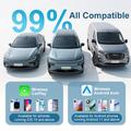 K6 Ultra Wireless CarPlay/Android Auto Adapter 2-in-1 – Bluetooth 4.2, Dual-Band WiFi - Silver