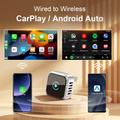 K6 Ultra1 2-in-1 Wireless CarPlay/Android Auto Adapter – Bluetooth 5.4, Dual-Band WiFi - Silver