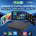 K712 Wireless CarPlay/Android Auto AI Box - 4+32GB, Bluetooth 5.3, Dual-Band WiFi - Black