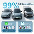 K712 Wireless CarPlay/Android Auto AI Box - 4+32GB, Bluetooth 5.3, Dual-Band WiFi - Silver