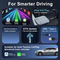 K712 Wireless CarPlay/Android Auto AI Box - 4+32GB, Bluetooth 5.3, Dual-Band WiFi - Silver