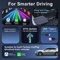 K712 Wireless CarPlay/Android Auto Adapter - 2+16GB, Bluetooth 5.3, Dual-Band WiFi - Black
