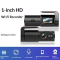 K8 1080p WiFi Dash Cam - Night Vision, Voice Control, 140 Wide-Angle Lens - Black