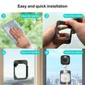 K90 Dual-Lens Window Security Camera - 2K Dual View, Dual-Band WiFi, Human Detection - White