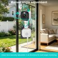 K90 Dual-Lens Window Security Camera - 2K Dual View, Dual-Band WiFi, Human Detection - White