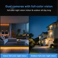 K90 Dual-Lens Window Security Camera - 2K Dual View, Dual-Band WiFi, Human Detection - White