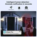 K90 Dual-Lens Window Security Camera - 2K Dual View, Dual-Band WiFi, Human Detection - White