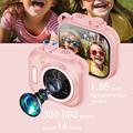 KC01 Kids Camera Toy with Games, Music, 16X Zoom - Pink