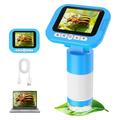 KM18 2.4" 1000x Magnification Digital Microscope for Kids - Blue