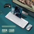 KS184 Wireless Keyboard and Mouse Set with Tablet/Smartphone Stand - Grey