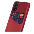 KSQ Samsung Galaxy S22 5G Case with Card Pocket - Red