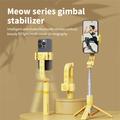 KT08 Gimbal Stabilizer with Tripod and Magnetic Fill Light - Yellow