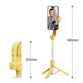 KT08 Gimbal Stabilizer with Tripod and Magnetic Fill Light - Yellow