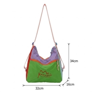 Kamapolo 22602 Dopamine Color Block Shoulder Bag - Green / Colorful
