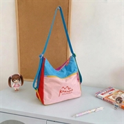 Kamapolo 22602 Dopamine Color Block Shoulder Bag - Pink / Colorful