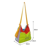 Kamapolo 22602 Dopamine Color Block Shoulder Bag - Yellow / Colorful