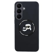 Samsung Galaxy S26 FE Karl Lagerfeld Double Heads Liquid Silicone MagSafe Case - Black
