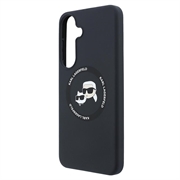Samsung Galaxy S26 FE Karl Lagerfeld Double Heads Liquid Silicone MagSafe Case - Black