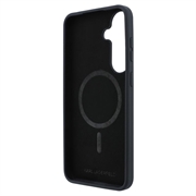 Samsung Galaxy S26 FE Karl Lagerfeld Double Heads Liquid Silicone MagSafe Case - Black