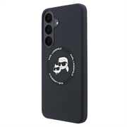 Samsung Galaxy S26 FE Karl Lagerfeld Double Heads Liquid Silicone MagSafe Case - Black