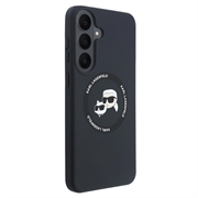 Samsung Galaxy S26 FE Karl Lagerfeld Double Heads Liquid Silicone MagSafe Case - Black