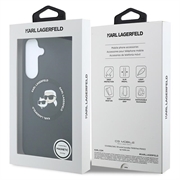 Samsung Galaxy S26 FE Karl Lagerfeld Double Heads Liquid Silicone MagSafe Case - Black