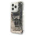 Karl Lagerfeld Gatsby Liquid Glitter iPhone 13 Pro Case - Black