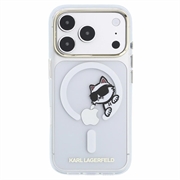iPhone 18 Pro Max Karl Lagerfeld IML Choupette Peekaboo Logo Magnetic Case - Transparent