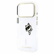 iPhone 18 Pro Max Karl Lagerfeld IML Choupette Peekaboo Logo Magnetic Case - Transparent