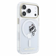 iPhone 18 Pro Max Karl Lagerfeld IML Choupette Peekaboo Logo Magnetic Case - Transparent