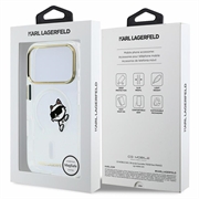 iPhone 18 Pro Max Karl Lagerfeld IML Choupette Peekaboo Logo Magnetic Case - Transparent