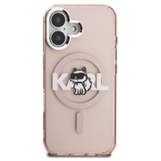iPhone 16 Karl Lagerfeld IML Choupette Sketch Logo MagSafe Case