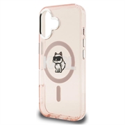 iPhone 16 Karl Lagerfeld IML Choupette Sketch Logo MagSafe Case