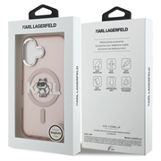 iPhone 16 Karl Lagerfeld IML Choupette Sketch Logo MagSafe Case