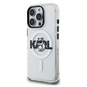 iPhone 16 Pro Max Karl Lagerfeld IML Choupette Sketch Logo MagSafe Case - Transparent