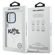 iPhone 16 Pro Max Karl Lagerfeld IML Choupette Sketch Logo MagSafe Case - Transparent