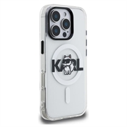 iPhone 16 Pro Karl Lagerfeld IML Choupette Sketch Logo MagSafe Case - Transparent