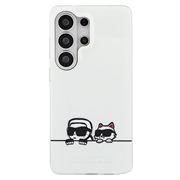 Samsung Galaxy S26 Ultra Karl Lagerfeld IML Karl&Choupette Peekaboo Logo Magnetic Case - White